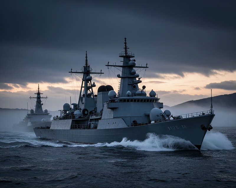 Cinematic Naval Tension in East Asia
