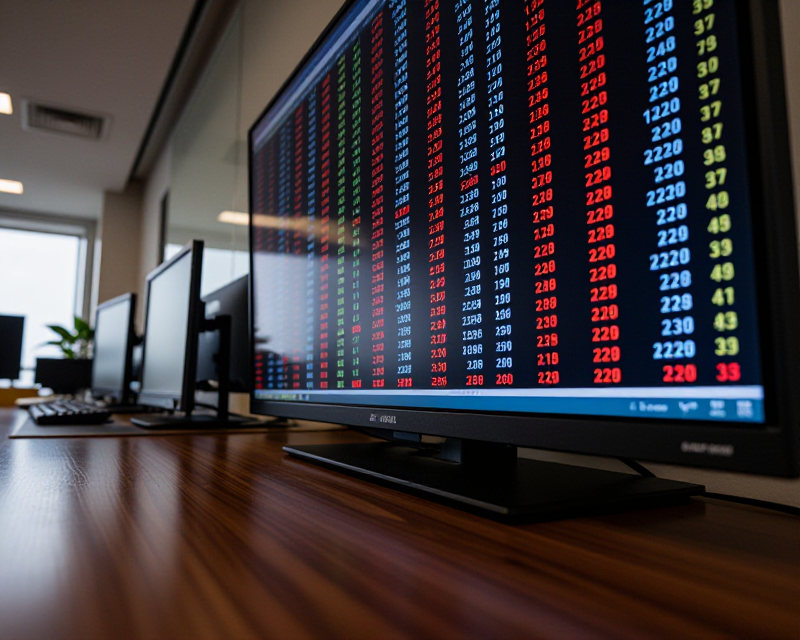 Stock Market Display in Seoul