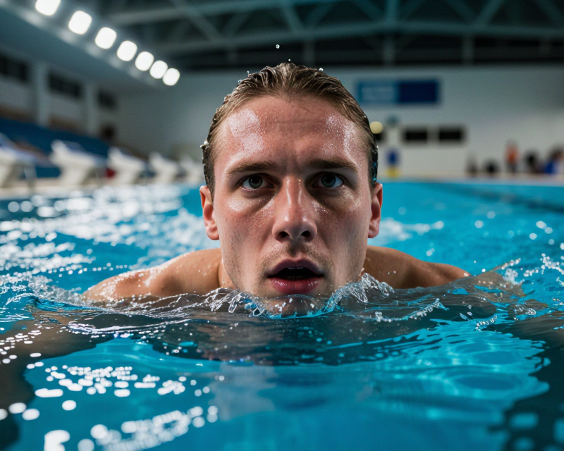 Cinematic Swimming Struggle