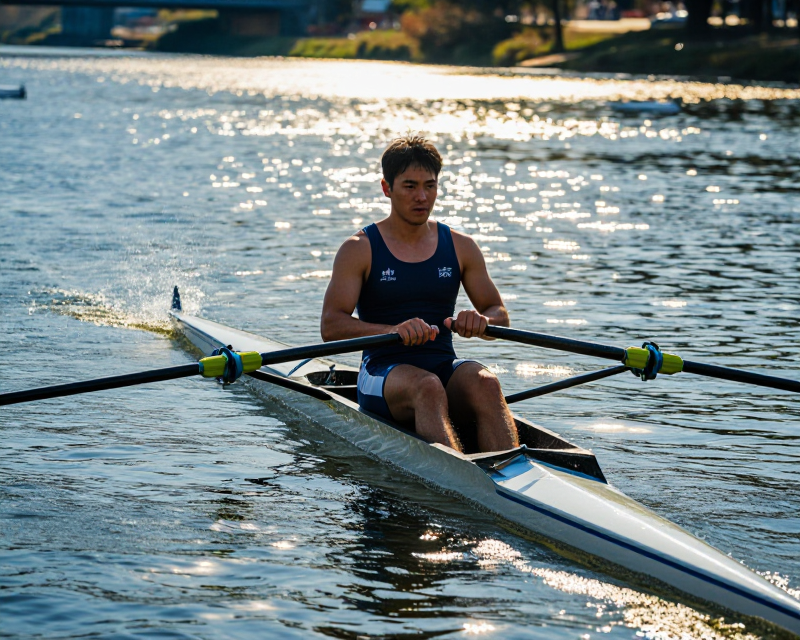 Rowing Athlete Action