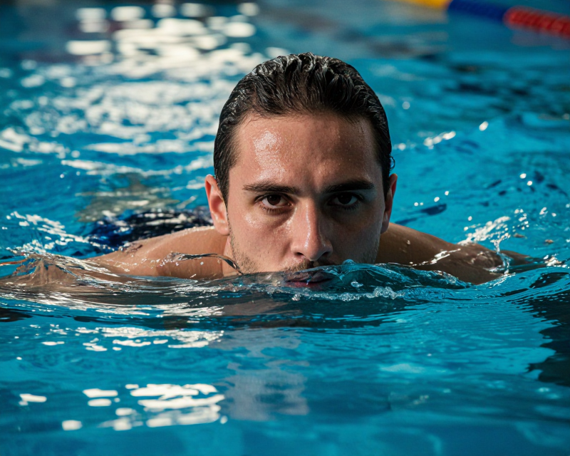 Confident Swimmer Focus