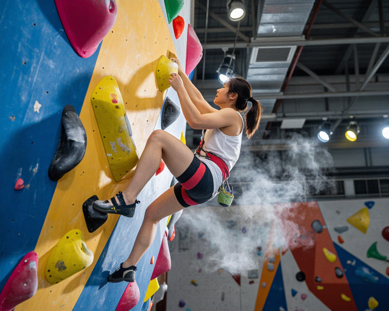 A triumphant moment in sport climbing