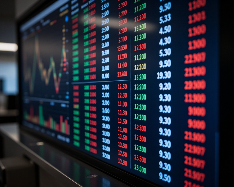 Korean stock market decline concept