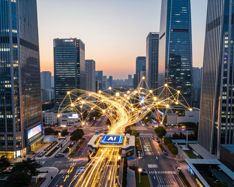 Futuristic South Korean AI Economy