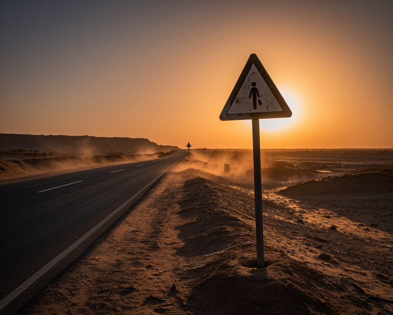 Warning Sign in Balochistan