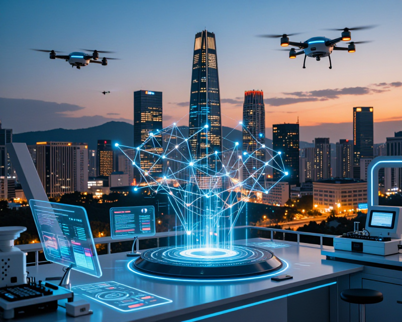 Futuristic Korean Tech Security