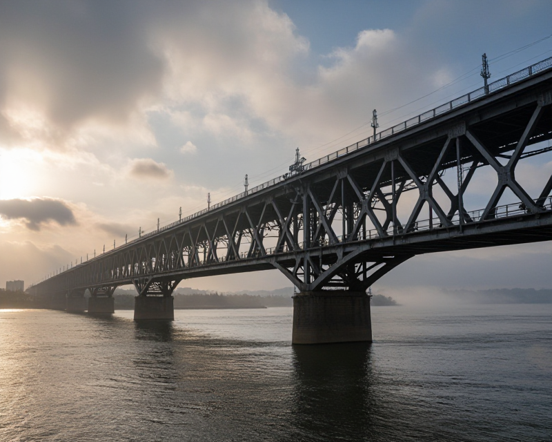 Cinematic Border Bridge at Dawn