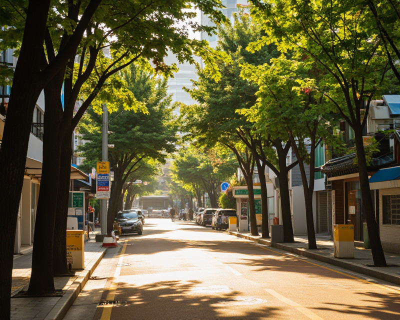 Sunny Summer Morning in Seoul