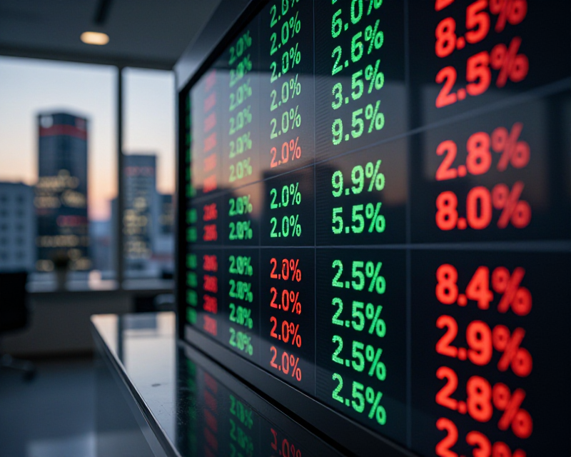 Stock Market Display in Seoul